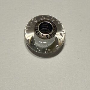 Pandora Clear Effervescence Murano Glass Charm Bead 925 W/Clear Zirconia